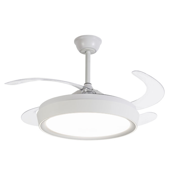 VENTILADOR TECHO NIZA BLANCO CON LED Y MANDO A DISTANCIA JUERIC