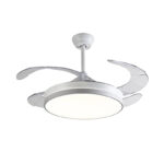 VENTILADOR DE TECHO BLANCO PLATA REGULABLE LED EN INTENSIDAD