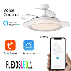 VENTILADOR TECHO BLANCO WIFI CON MANDO Y APP